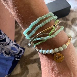 3 sets bohemian hippy stacked beaded bracelets 8